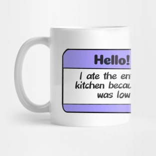 Diabetes Nametag - Lavender Mug